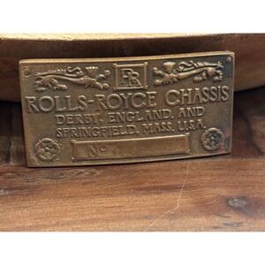 Vintage 1970s Rolls-Royce Chassis UB Belt Buckle